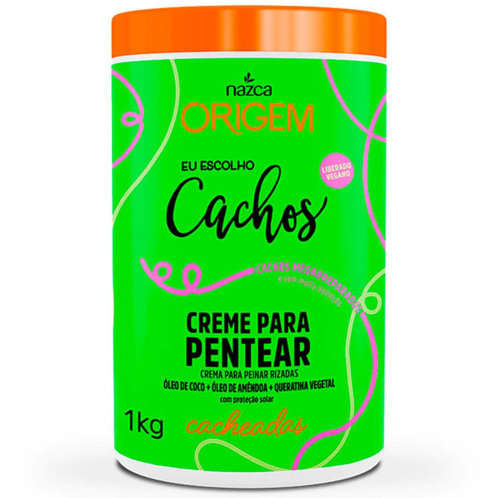 NAZCA comb cream Creme Para Pentear Cacheadas Eu Escolho Cachos Origem 1kg / Combing Cream For cached I Choose curls Origin 1kg