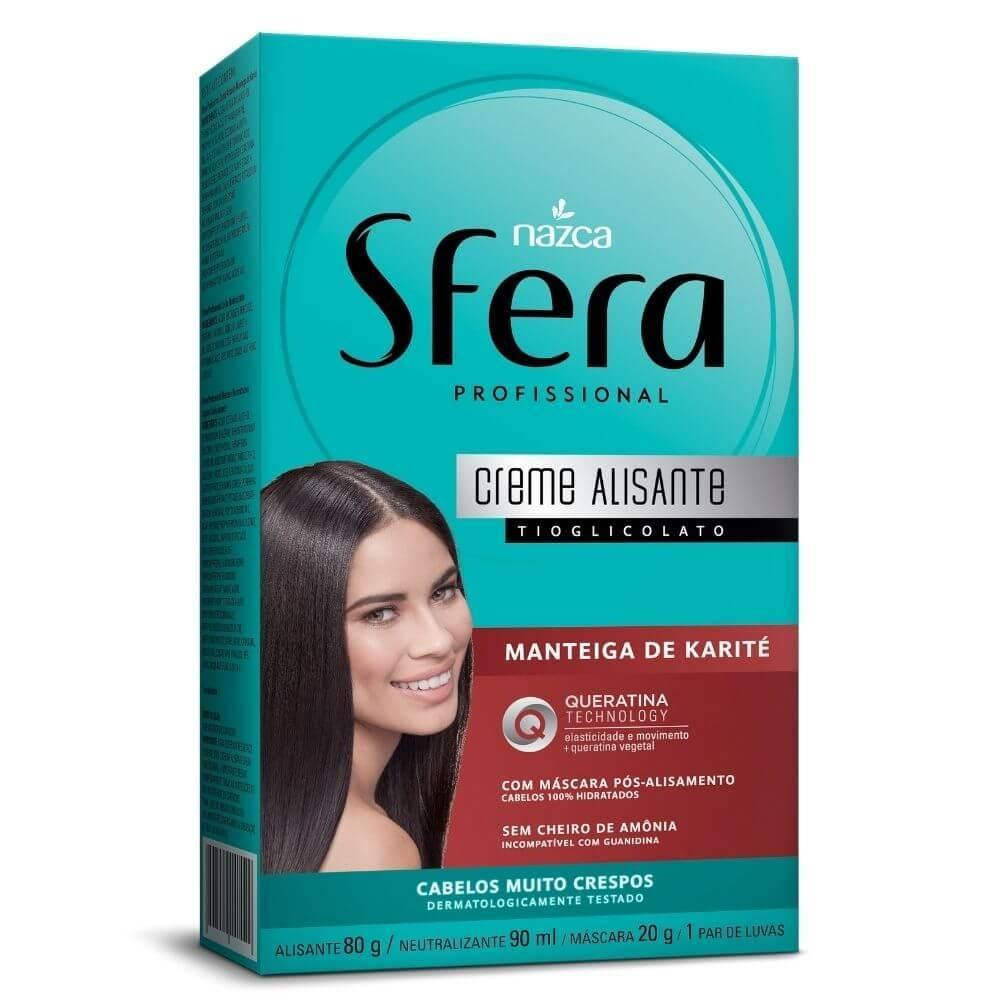 NAZCA Hair Treatment Kit Alisante para Cabelos Muito Crespos Karité Sfera Profissional / Straightening kit Hair Very frizzy Shea Sfera Professional