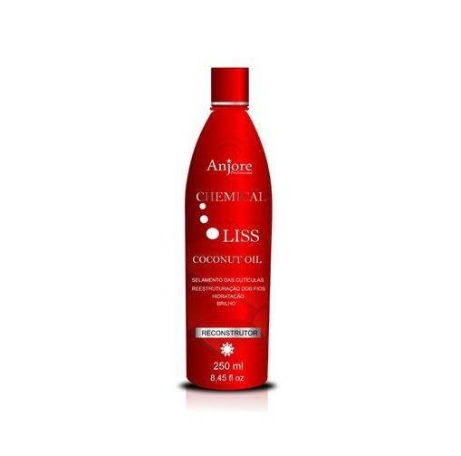 Other Brands Brazilian Keratin Treatment Chemical Liss Coconut Oil Cuticles Sealing Hair Reconstructor 250ml - Anjore