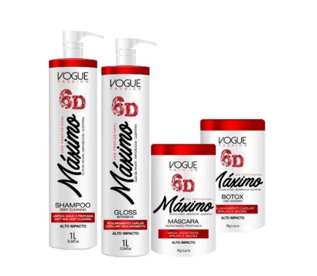 Other Brazilian Keratin Treatment Hair Realignment High Impact Straightening Maximum 6D Kit 4x1 - Vogue Fashion