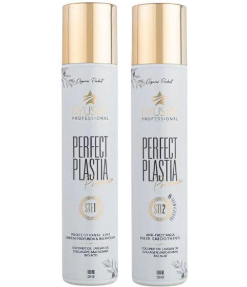 Other Brazilian Keratin Treatment Perfectplastia Premium Hair Smoothing Brazilian Blowout Organic 2x1L - Dyusar