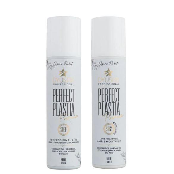Other Brazilian Keratin Treatment Perfectplastia Premium Hair Smoothing Brazilian Blowout Organic 2x500ml - Dyusar