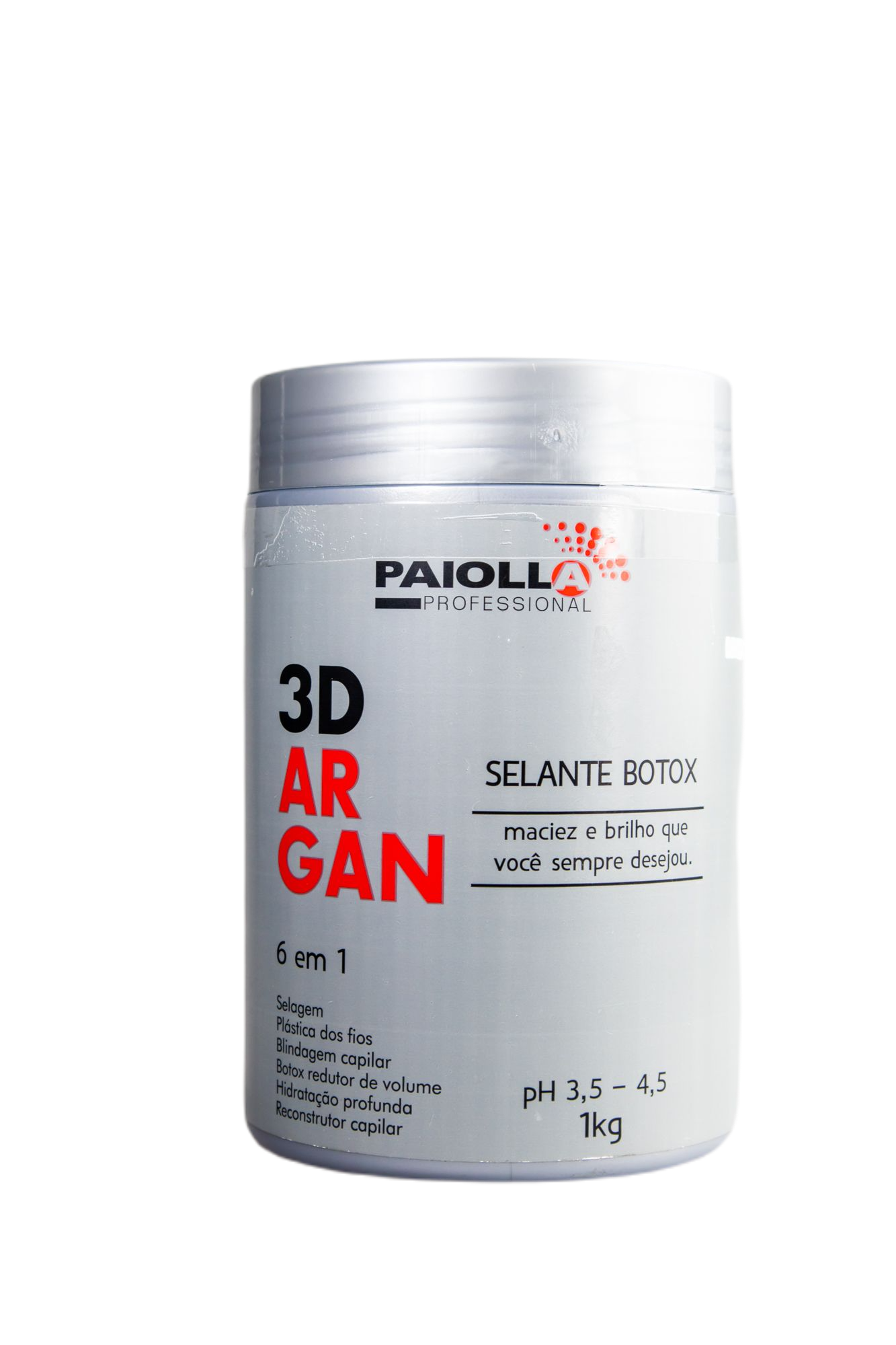 Paiolla Brazilian Keratin Treatment Wire Plastic Hydration Reconstructor 3D Argan Sealant Botox 6 in 1 1Kg - Paiolla