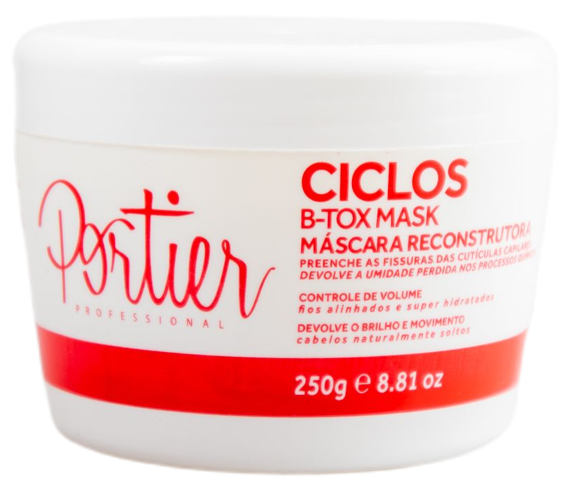 Portier Brazilian Hair Treatment Ciclos B-Tox Mask Volume Control Reconstructor Hair Shine Mask 250g - Portier