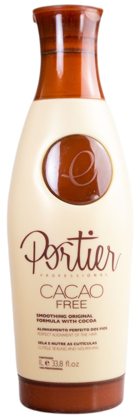 Portier Brazilian Keratin Treatment Cuticle Sealing Hair Nourishing Smoothing Cacao Free Wire Alignment 1L - Portier