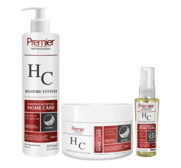 Premier Hair Home Care Professional RS Restore System Home Care Treatment Kit 3 Itens - Premier Hair
