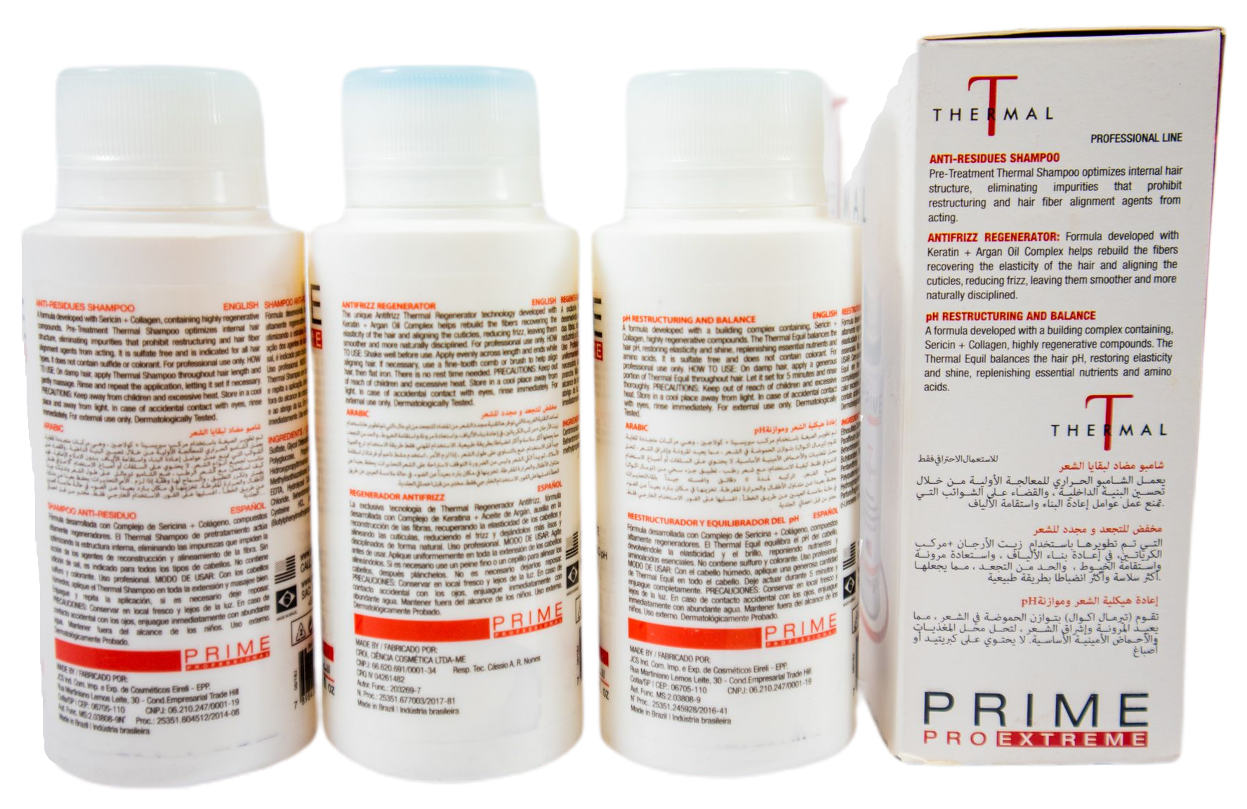 Prime Pro Extreme Brazilian Keratin Treatment Brazilian Professional Thermal Complex Hair Treatment Kit 3x100ml - Prime Pro