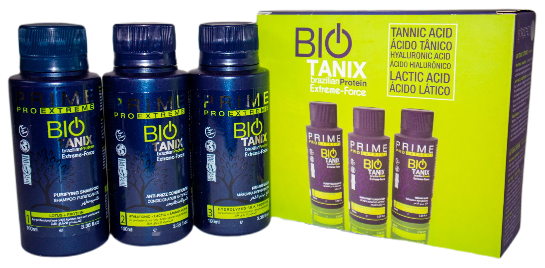Prime Pro Extreme Brazilian Keratin Treatment Kit Bio Tanix Extreme Hair Streight Treatment 3x100ml - Prime Pro