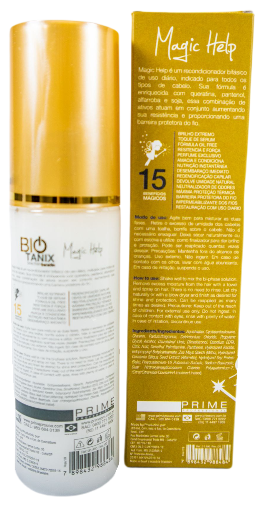 Prime Pro Extreme Hair Oil Bio Tanix Magic Help Brazilian Protein 60ml - Prime Pro