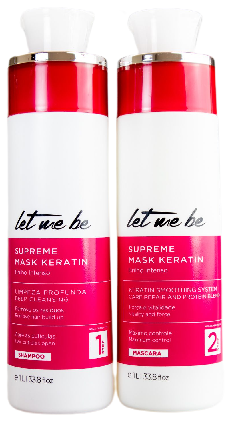 ProSalon Brazilian Keratin Treatment Let me Be Supreme Control Keratin Smoothing System Kit 2x1L - Pro Salon