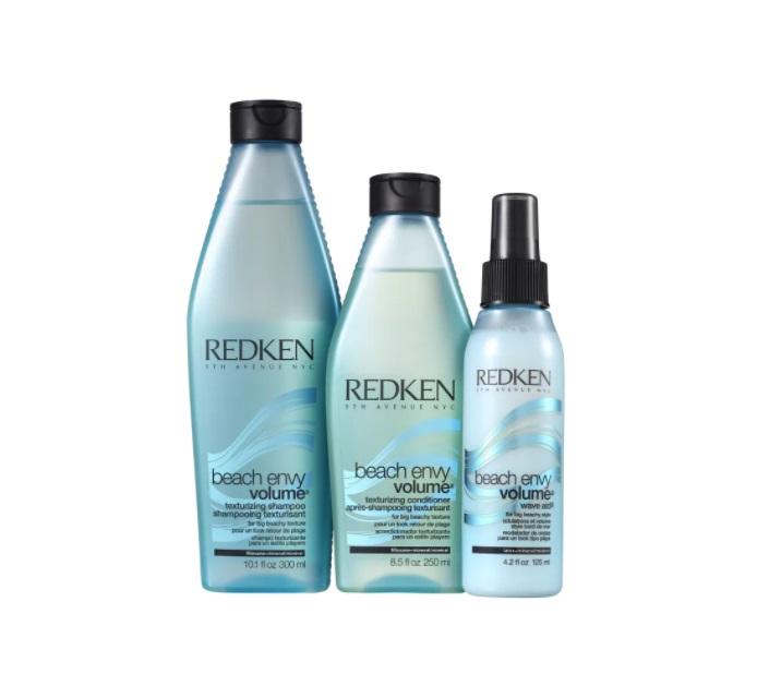 Redken Brazilian Keratin Treatment Beach Envy Hair Volume Texturizing Treatment Filloxane Kit 3 Itens - Redken