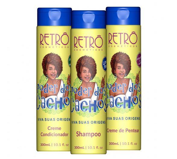 Retro Cosmetics Brazilian Keratin Treatment Power of Curls Curly Wavy Flaxseed Oil Treatment Kit 3x300ml - Retro Cosmetics