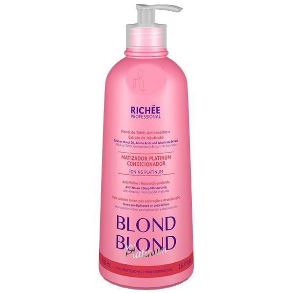 Richée Brazilian Keratin Treatment Blond Platinum Toning Matte Anti Yellow Deep Moisturizing 500ml - Richée