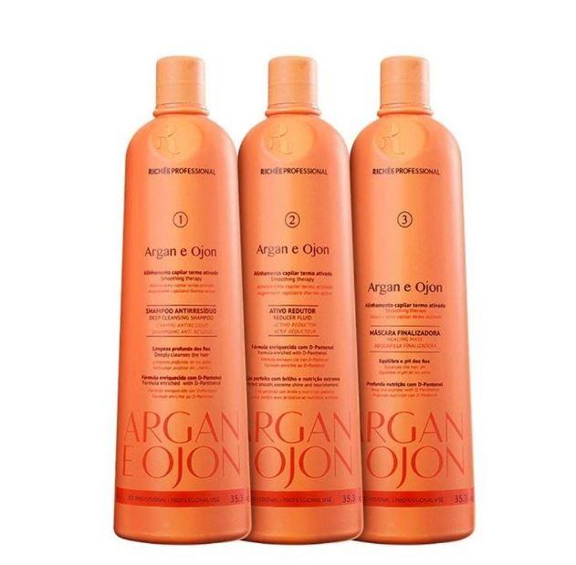Richée Home Care Argan and Ojon Smoothing Thermo Activated Hair Threapy Alignment 3x1L - Richée