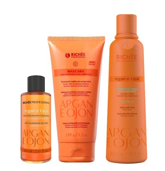 Richée Home Care Home Care Hair Treatment Argan and Ojon Maintenance Kit 3 Products - Richée