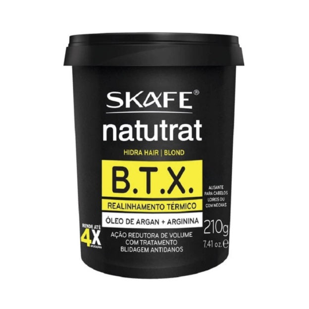 Skafe Hair Straighteners BTX Btox Natutrat Hydra Blond Bleached Hair Straightener Cream 210g - Skafe