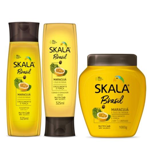 Skala Brazilian Keratin Treatment Brazil Passionfruit & Patua Oil Vegan Nutrition Reconstruction Kit 3 Prod.   Skala