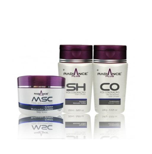 Soller Home Care Radiance Plus Post Coloring Tinting Toning Violet Complex Kit 3 Prod. - Soller
