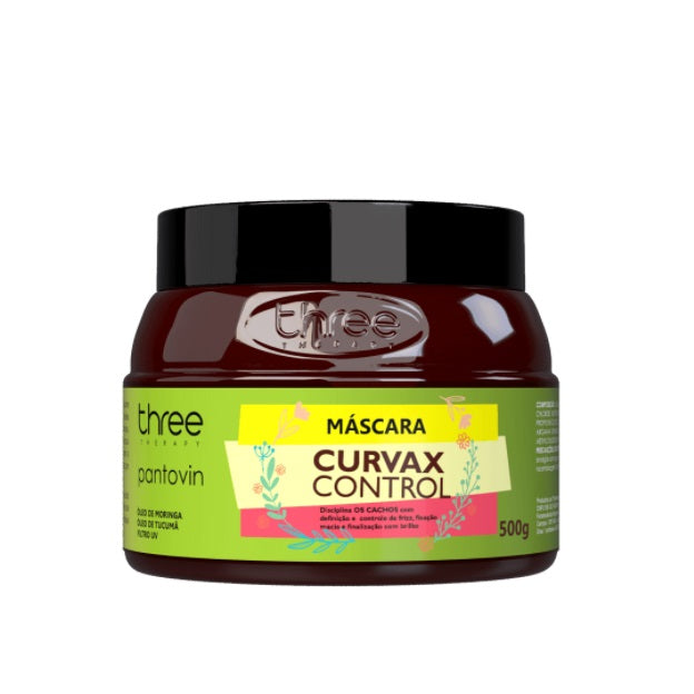 Three Therapy Hair Care Curvax Frizz Control Pantovin Disciplining Curly Hair Mask 500g - Three Therapy