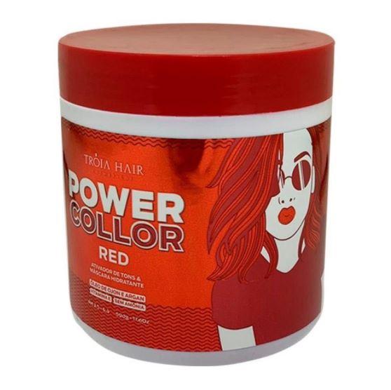 Troia Hair Hair Mask Power Collor Red Toning Tinting Argan Ojon Vitamin E Mask 500g - Troia Hair