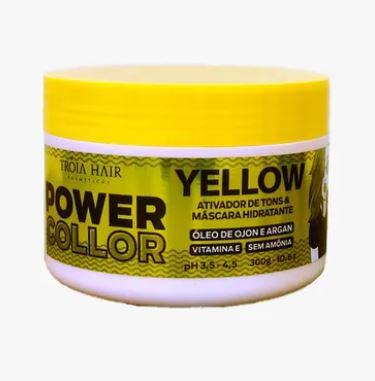 Troia Hair Hair Mask Power Collor Yellow Toning Tinting Argan Ojon Vitamin E Mask 300g - Troia Hair