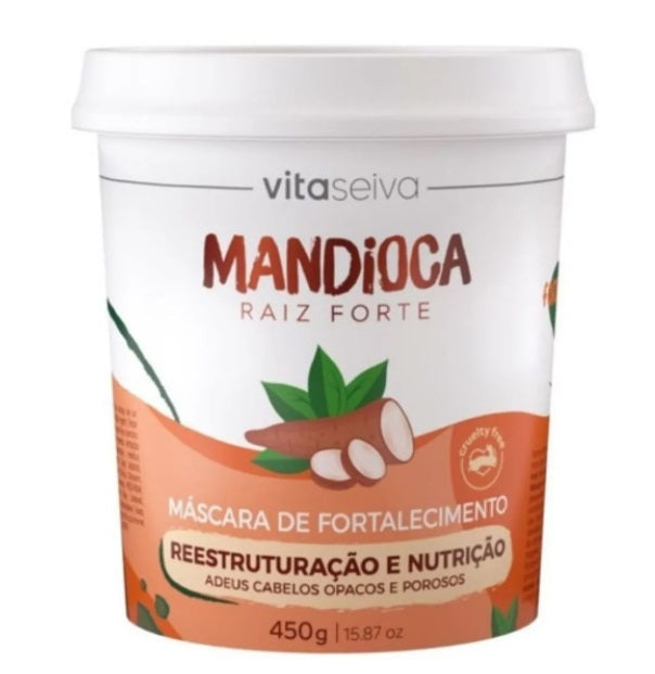Vita Seiva Hair Care Mandioca Cassava Strong Root Strenghtening Hair Growth Mask 450g - Vita Seiva