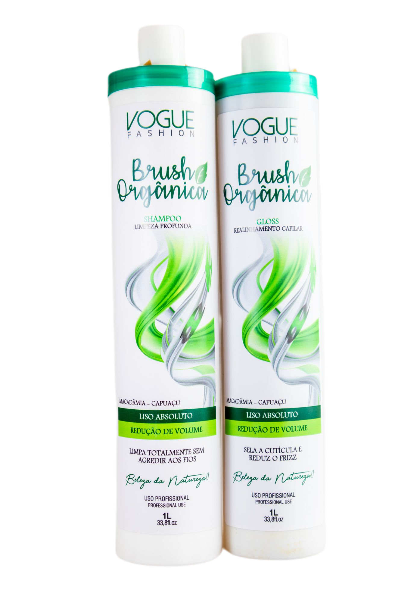 Vogue Fashion Brazilian Keratin Treatment Organic Brush Straightening Blowout Volume Reduction Smoothing Kit 2x1L - Vogue