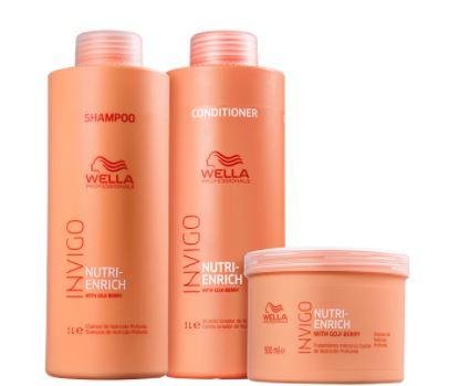 Wella Brazilian Keratin Treatment Invigo Nutri-Enrich Dry Chemically Treated Hair Nutrition Kit 3 Prod. - Wella