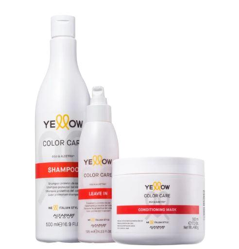 Yellow Brazilian Keratin Treatment Color Care Goji Berry Aloetrix Colored Hair Treatment Kit 3 Products - Yellow