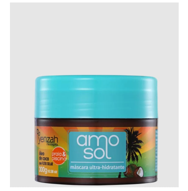 Yenzah Hair Care Amo Sol Ultra Moisturizing Coconut Beach Pool Sun Protection Mask 300g - Yenzah