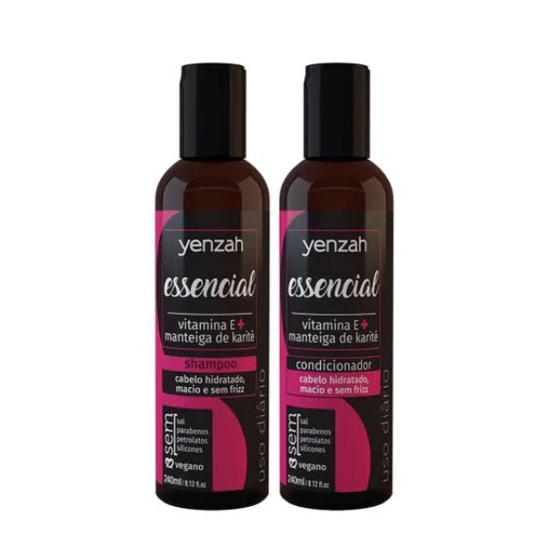 Yenzah Shampoo & Conditioner Essencial Essential Home Care Maintenance Hair Treatment Kit 2x240ml - Yenzah