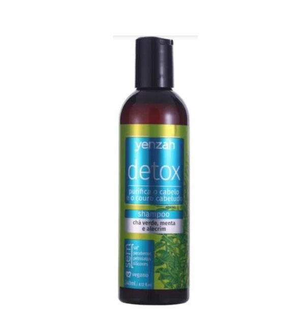 Yenzah Shampoo Detox Cleansing Scalp Purifying Hair Treatment Vegan Shampoo 240ml - Yenzah