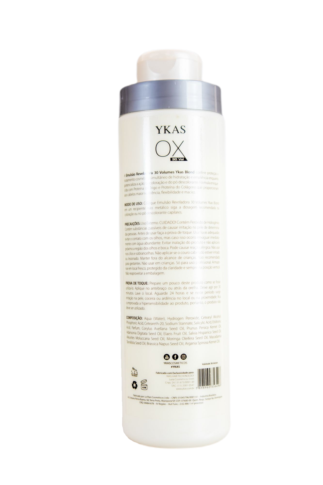 Ykas Brazilian Hair Treatment Professional Blond Oxidizing Emulsion Hair Treatment OX 30 9% 900ml - Ykas