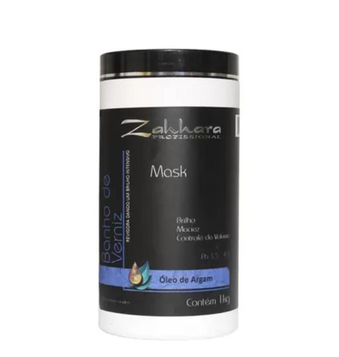 Zahhara Hair Mask Argan Oil Brightness Softness Volume Control Vernish Bath Mask 1Kg - Zahhara